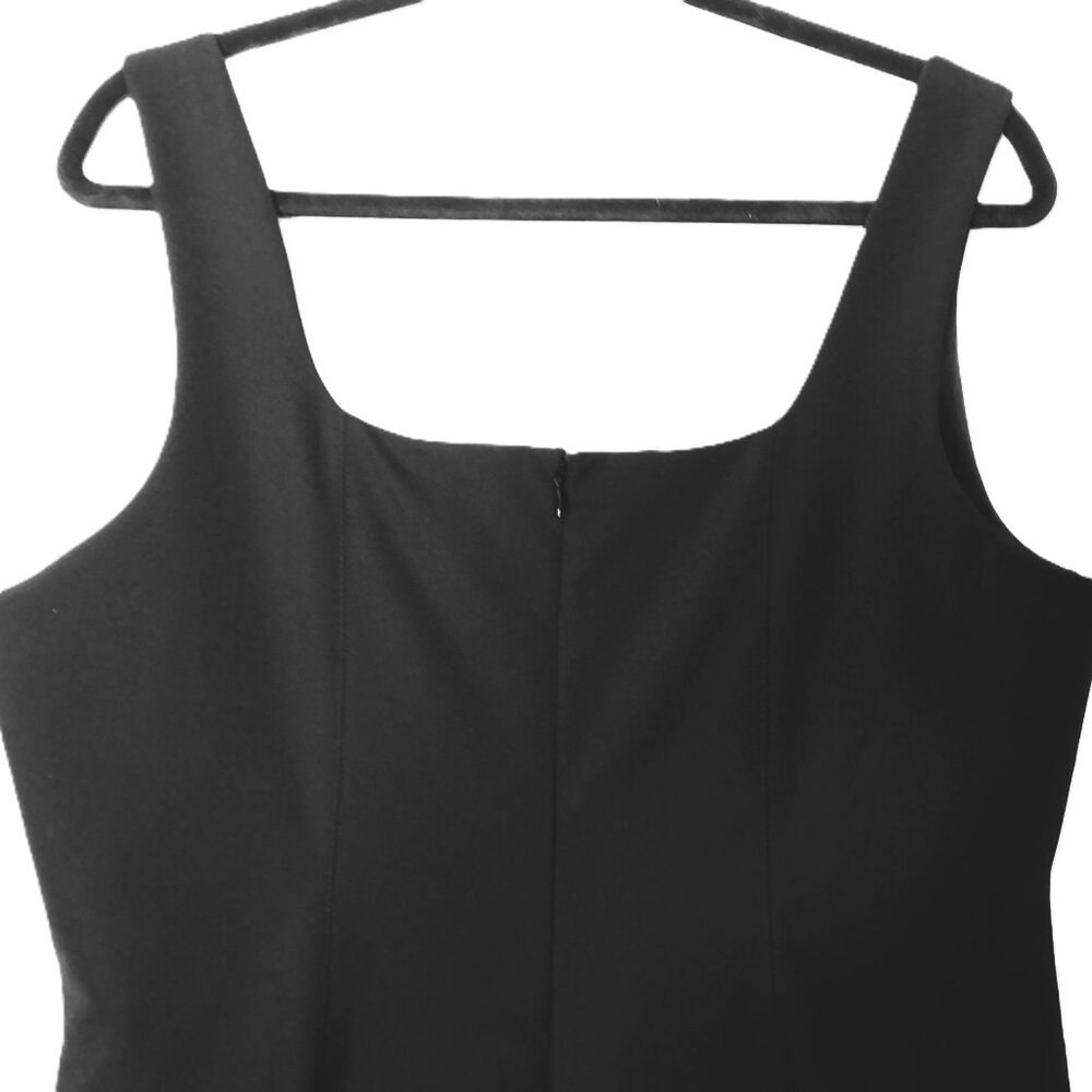 NWT Christian Lacroix Black Dress Sleeveless Midi Evening Stretch Scoop Neck L - Picture 8 of 11